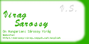 virag sarossy business card