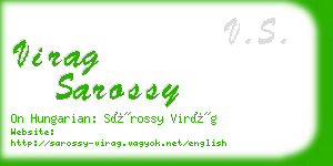 virag sarossy business card